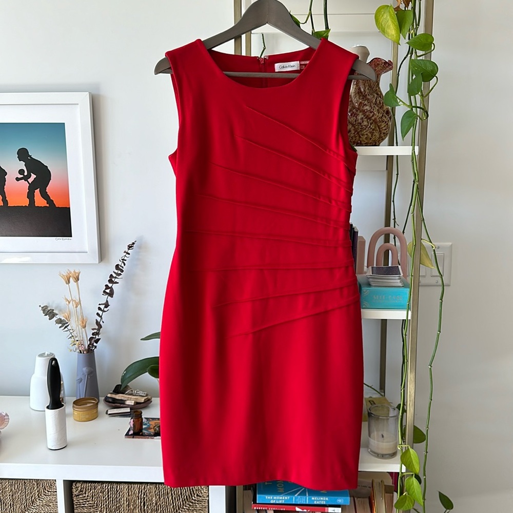 Calvin Klein red dress